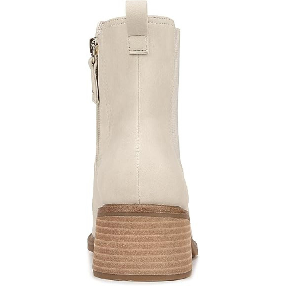 Dr. Scholl's Redux Boots Women's 11 Off White Block Heel Ankle Chelsea LION440 - Picture 5 of 12